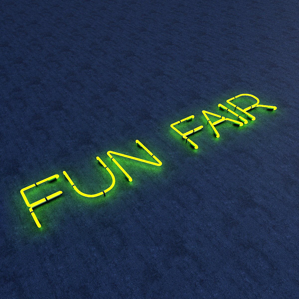 funfair neon sign 3D Model .c4d .max .obj .3ds .fbx .stl .blend 