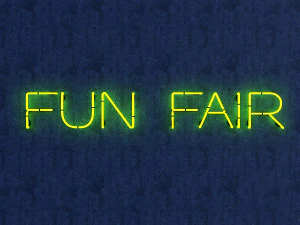 funfair neon sign 3D Model