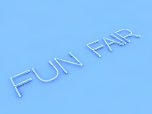 funfair neon sign 3Dモデル