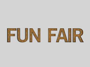 funfair sign with bulb 3D Model