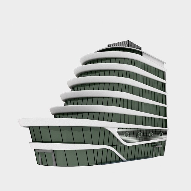 plaza building 3D Model .c4d .max .obj .3ds .fbx .stl .blend 