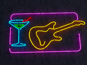guitar goblet neon sign Modelo 3D