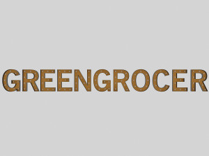 green gracor sign with bulb Model 3D