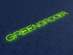 greengrocer neon sign Model 3D
