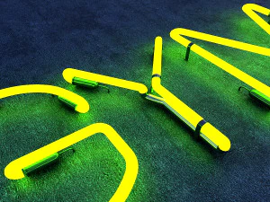gym neon sign 3D Model