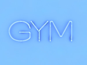 gym neon sign 3D-Modell