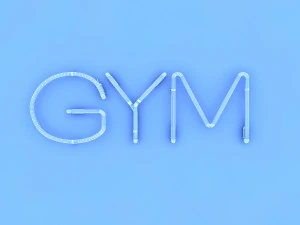 gym neon sign 3D Model