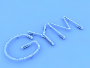 gym neon sign 3D-Modell