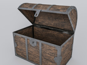 old wooden chest 3D Model