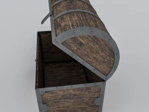 old wooden chest 3D Model