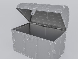 old wooden chest 3D Model