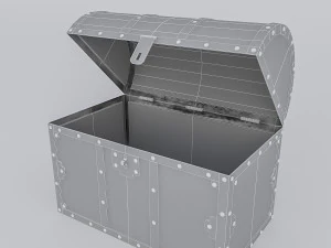old wooden chest 3D Model