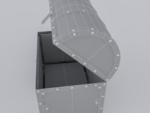 old wooden chest 3D Model