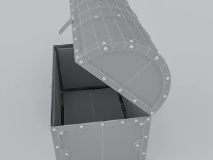 old wooden chest 3D Model
