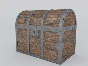 old wooden chest 3D Model