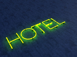hotel neon sign 3D Model