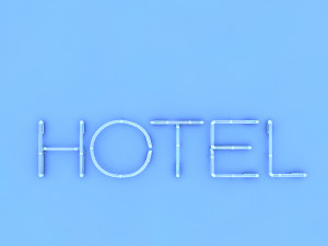 hotel neon sign 3D 모델