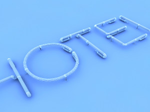 hotel neon sign 3D 모델