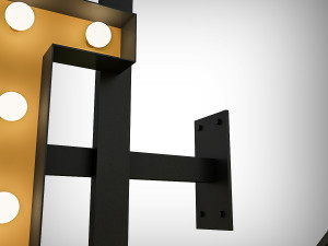 hotel bulb sign 3D Model