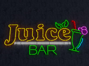 juice bar neon sign 3D Model