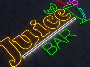 juice bar neon sign Modèle 3D