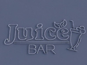 juice bar neon sign 3D Model