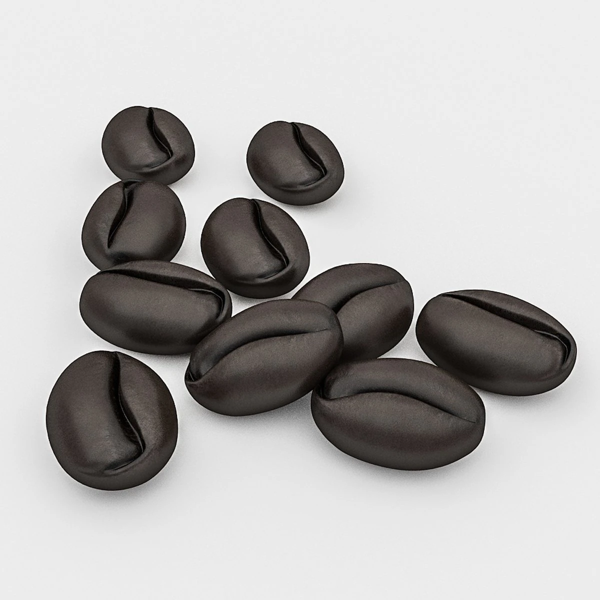 coffee bean 3D Model .c4d .max .obj .3ds .fbx .stl .blend 