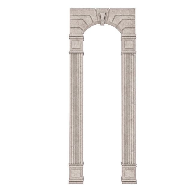 classic building entrance 7 3D Model .c4d .max .obj .3ds .fbx .stl .blend