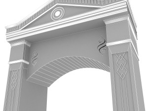 classic building entrance 6 Modèle 3D