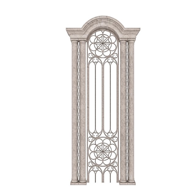 classic building entrance 5 3D Model .c4d .max .obj .3ds .fbx .stl .blend 