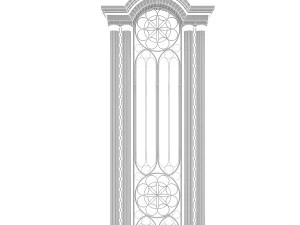 classic building entrance 5 3D Model
