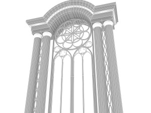 classic building entrance 5 3D Model
