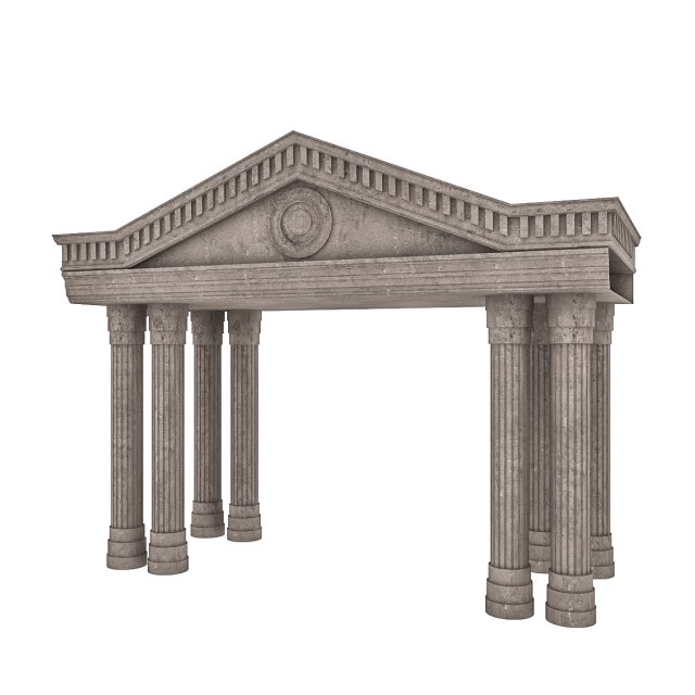classic building entrance 4 Modello 3D .c4d .max .obj .3ds .fbx .stl .blend 