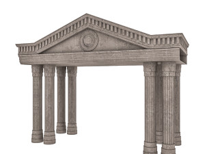 classic building entrance 4 3D Model