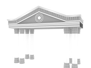 classic building entrance 4 Modello 3D