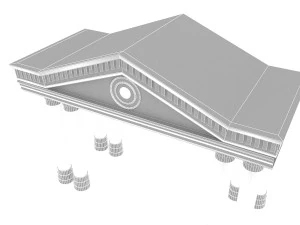 classic building entrance 4 3D Model