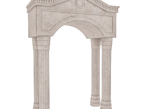 classic building entrance 3 3D Model