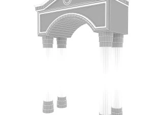 classic building entrance 3 3D Model