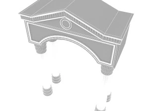 classic building entrance 3 3D Model