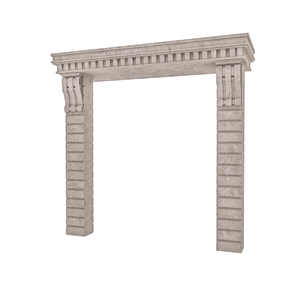 classic building entrance 2 3D Model .c4d .max .obj .3ds .fbx .stl .blend