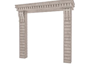 classic building entrance 2 3D Model