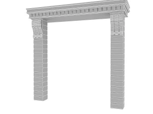 classic building entrance 2 3D Model