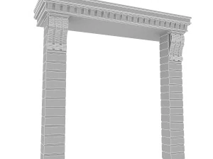 classic building entrance 2 3D Model