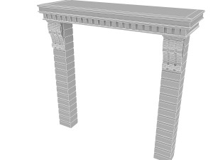 classic building entrance 2 3D 模型