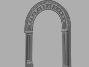classical building enterance 1 3D Modell