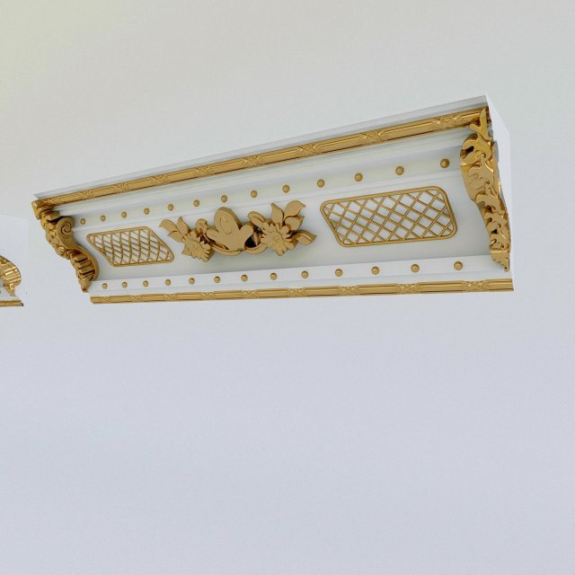 classic patterned plaster 3D Model .c4d .max .obj .3ds .fbx .stl .blend 
