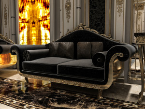 classical living room Modèle 3D