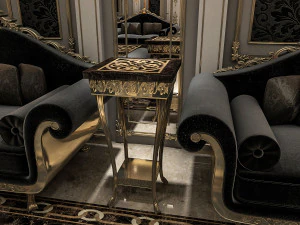 sala de estar cl&aacute;sica Modelo 3D