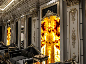 sala de estar cl&aacute;sica Modelo 3D