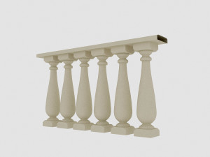 classical railing 3D 모델